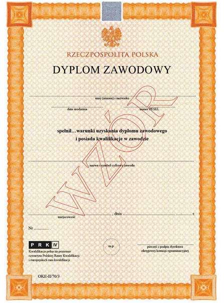 Dyplom zawodowy